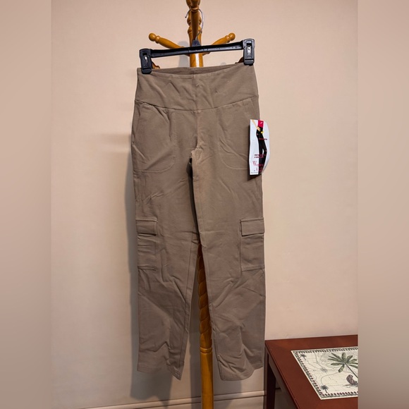 Women with Control Pants - Women with Control Tan High-Waist Cargo Leggings Size XXSP New